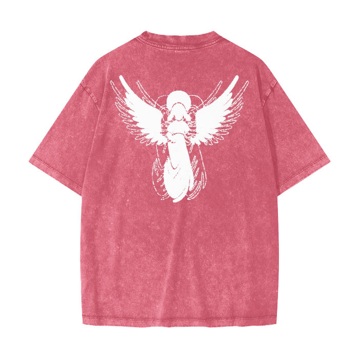 Wax Washed Triple Angel Oversize Tee